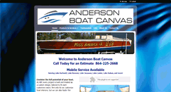 Desktop Screenshot of andersonboatcanvas.com